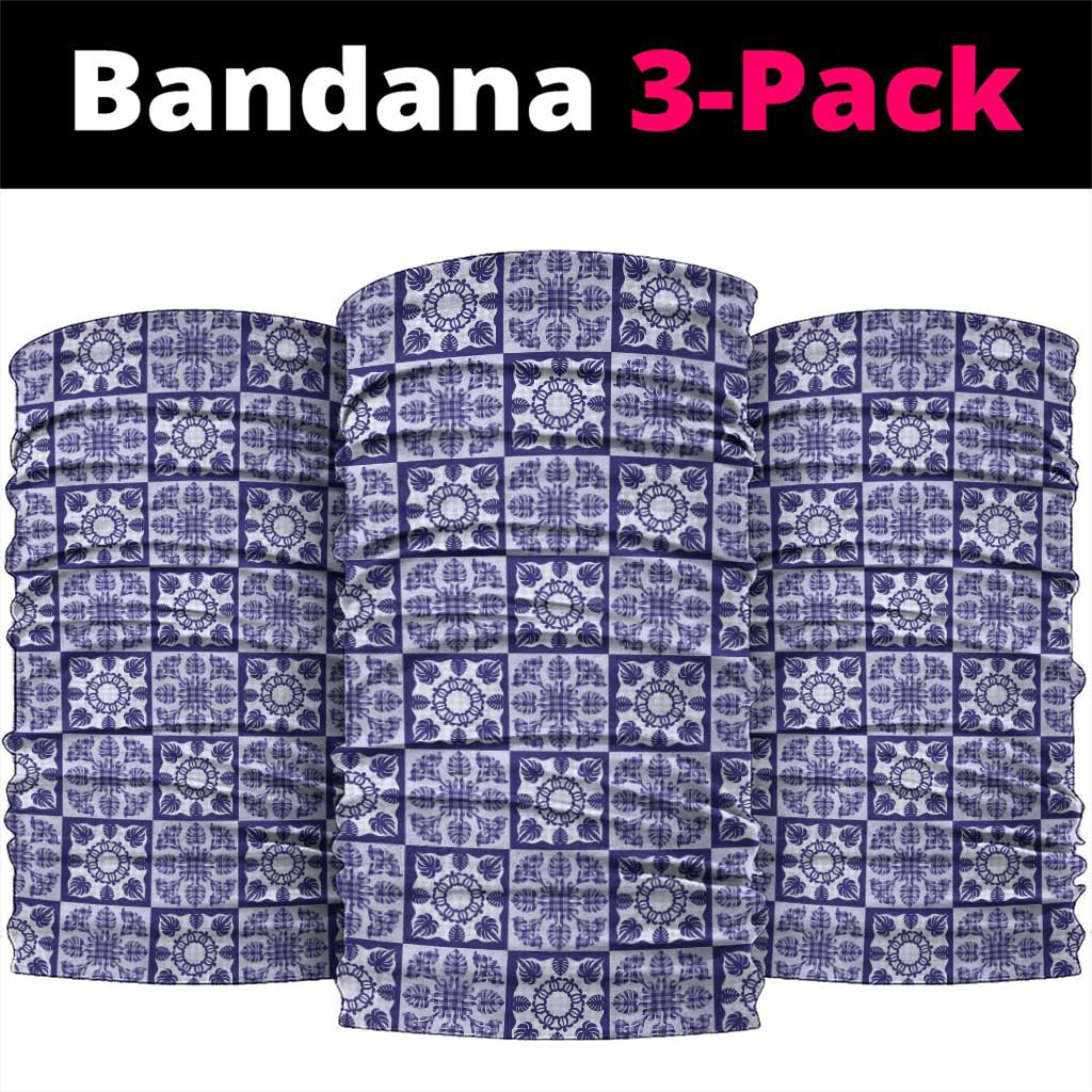 Polu Palaka Quilt Hawaii Neck Gaiter Hawaiian Tropical Monstera Sea Turtle