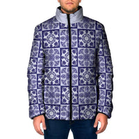 Polu Palaka Quilt Hawaii Padded Jacket Hawaiian Tropical Monstera Sea Turtle