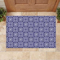Polu Palaka Quilt Hawaii Rubber Doormat Hawaiian Tropical Monstera Sea Turtle