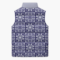 Polu Palaka Quilt Hawaii Sleeveless Puffer Jacket Hawaiian Tropical Monstera Sea Turtle