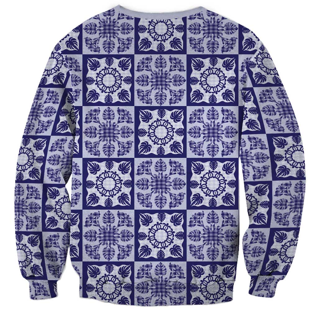 Polu Palaka Quilt Hawaii Sweatshirt Hawaiian Tropical Monstera Sea Turtle