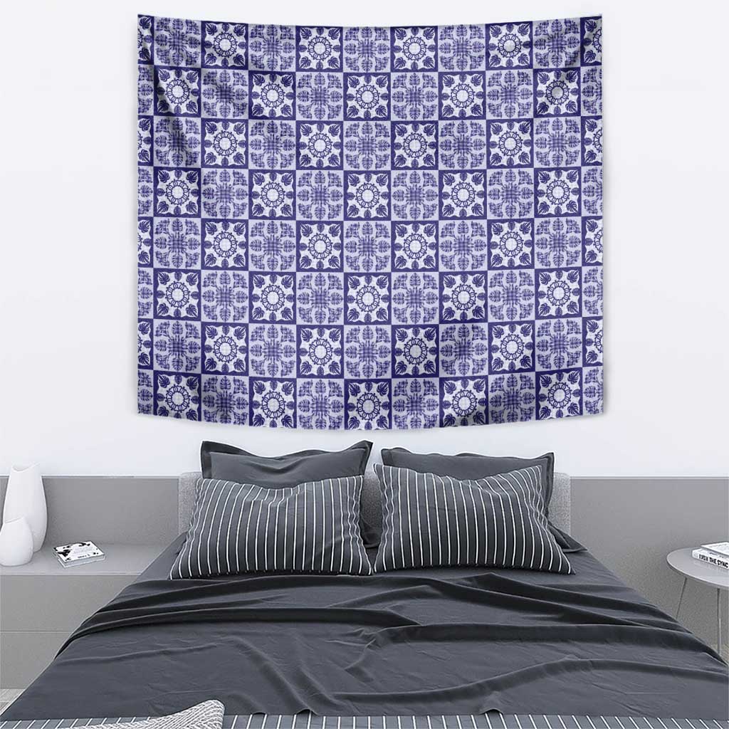 Polu Palaka Quilt Hawaii Tapestry Hawaiian Tropical Monstera Sea Turtle