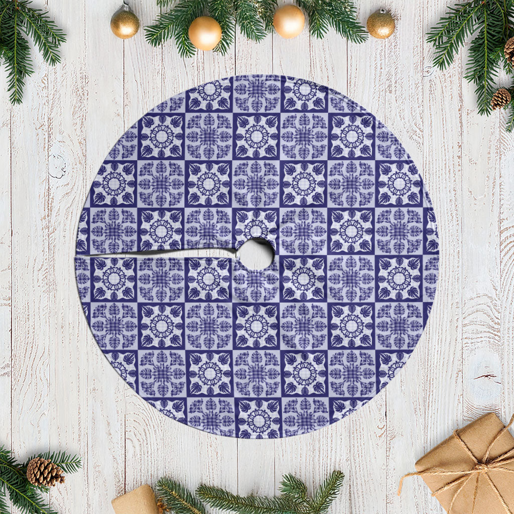 Polu Palaka Quilt Hawaii Tree Skirt Hawaiian Tropical Monstera Sea Turtle