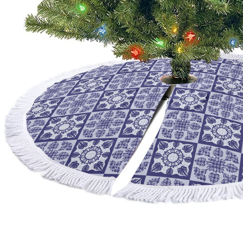 Polu Palaka Quilt Hawaii Tree Skirt Hawaiian Tropical Monstera Sea Turtle