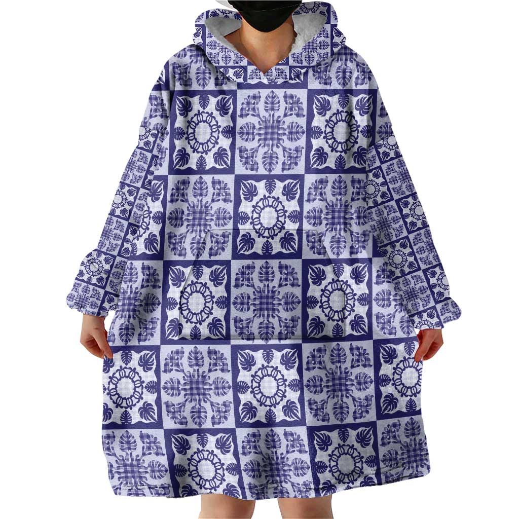 Polu Palaka Quilt Hawaii Wearable Blanket Hoodie Hawaiian Tropical Monstera Sea Turtle