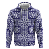 Polu Palaka Quilt Hawaii Zip Hoodie Hawaiian Tropical Monstera Sea Turtle