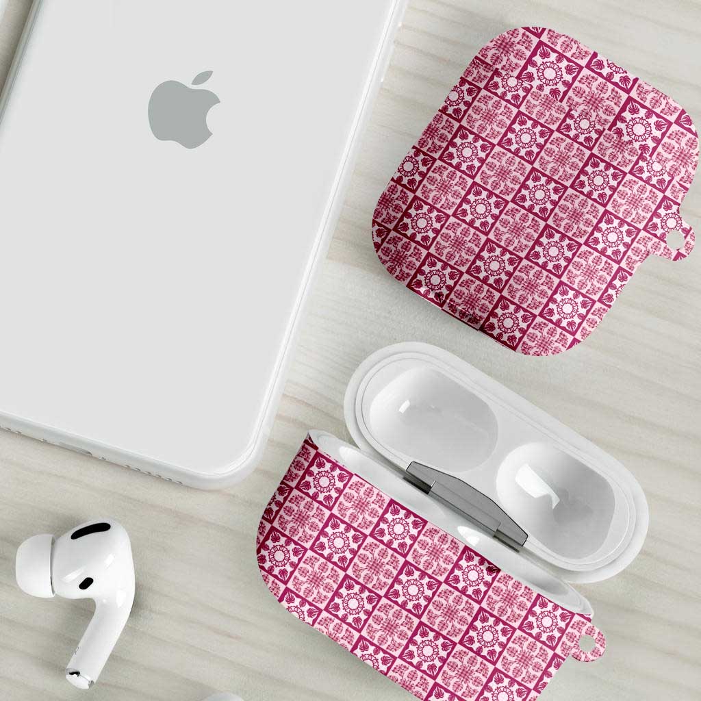 Akala Palaka Quilt Hawaii AirPods Case Hawaiian Tropical Monstera Sea Turtle