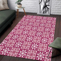Akala Palaka Quilt Hawaii Area Rug Hawaiian Tropical Monstera Sea Turtle