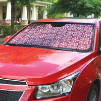 Akala Palaka Quilt Hawaii Auto Sun Shade Hawaiian Tropical Monstera Sea Turtle