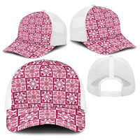 Akala Palaka Quilt Hawaii Baseball Net Cap Hawaiian Tropical Monstera Sea Turtle