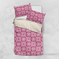 Akala Palaka Quilt Hawaii Bedding Set Hawaiian Tropical Monstera Sea Turtle