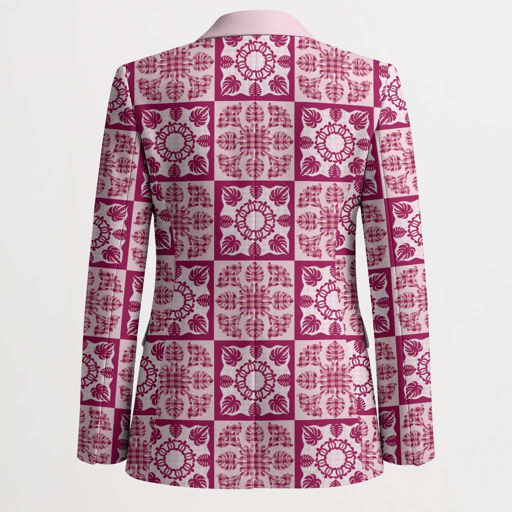 Akala Palaka Quilt Hawaii Blazer Hawaiian Tropical Monstera Sea Turtle