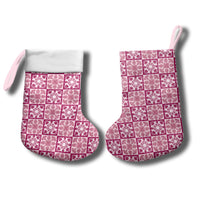 Akala Palaka Quilt Hawaii Christmas Stocking Hawaiian Tropical Monstera Sea Turtle