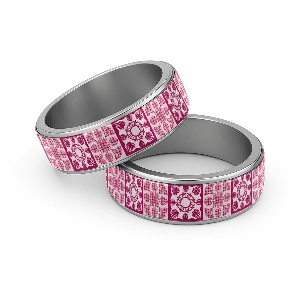 Akala Palaka Quilt Hawaii Classic Ring Hawaiian Tropical Monstera Sea Turtle