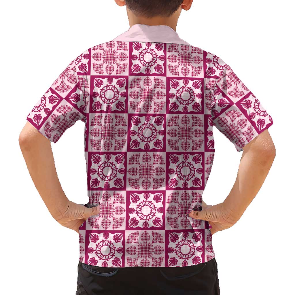 Akala Palaka Quilt Hawaii Family Matching Off Shoulder Maxi Dress and Hawaiian Shirt Hawaiian Tropical Monstera Sea Turtle LT14 - Polynesian Pride