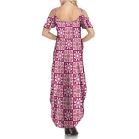 Akala Palaka Quilt Hawaii Family Matching Summer Maxi Dress and Hawaiian Shirt Hawaiian Tropical Monstera Sea Turtle LT14 - Polynesian Pride