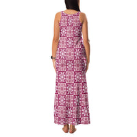 Akala Palaka Quilt Hawaii Family Matching Tank Maxi Dress and Hawaiian Shirt Hawaiian Tropical Monstera Sea Turtle LT14 - Polynesian Pride