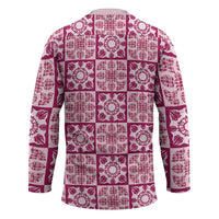 Akala Palaka Quilt Hawaii Hockey Jersey Hawaiian Tropical Monstera Sea Turtle