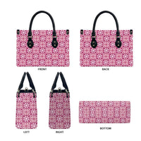 Akala Palaka Quilt Hawaii Leather Bag Hawaiian Tropical Monstera Sea Turtle