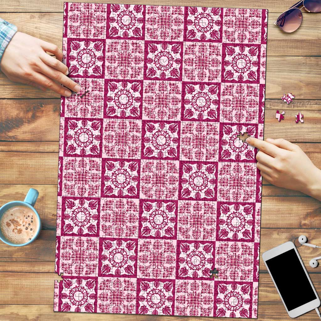 Akala Palaka Quilt Hawaii Puzzle Hawaiian Tropical Monstera Sea Turtle