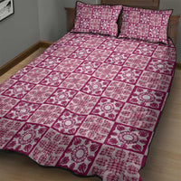 Akala Palaka Quilt Hawaii Quilt Bed Set Hawaiian Tropical Monstera Sea Turtle