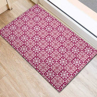 Akala Palaka Quilt Hawaii Rubber Doormat Hawaiian Tropical Monstera Sea Turtle