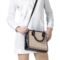 Beige Palaka Quilt Hawaii Shoulder Handbag Hawaiian Tropical Monstera Sea Turtle