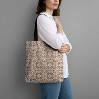 Beige Palaka Quilt Hawaii Tote Bag Hawaiian Tropical Monstera Sea Turtle