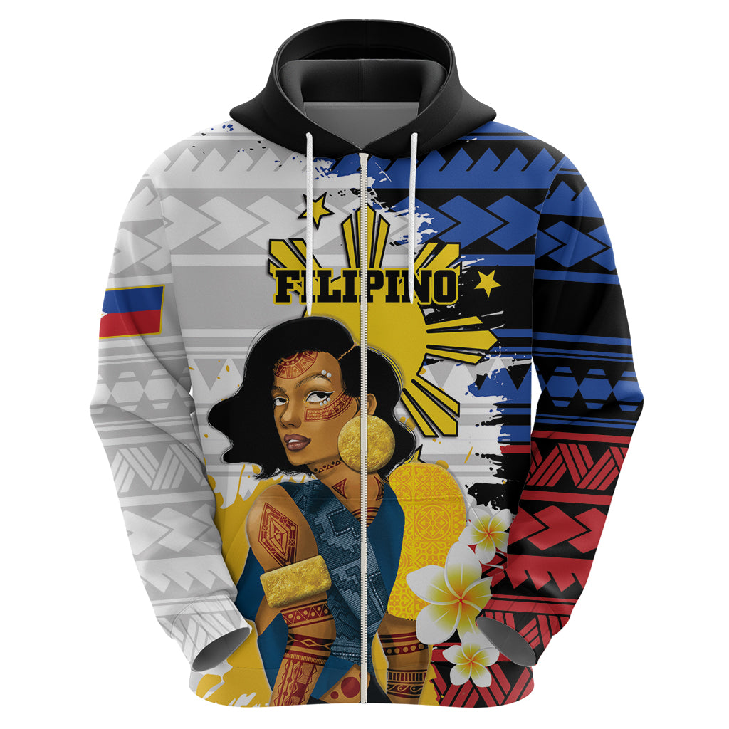 Personalised Philippines Women's Day Hoodie Filipino Golden Sun With Polynesian Pattern LT14 - Polynesian Pride