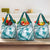 Cyan Polynesia Grocery Bag Polynesian Turtle Shark Tattoo Tropical Vintage