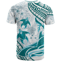 Cyan Polynesia T Shirt Polynesian Turtle Shark Tattoo Tropical Vintage LT14 - Polynesian Pride