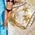 Gold Polynesia Beach Blanket Polynesian Turtle Shark Tattoo Tropical Vintage