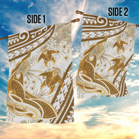 Gold Polynesia Garden Flag Polynesian Turtle Shark Tattoo Tropical Vintage