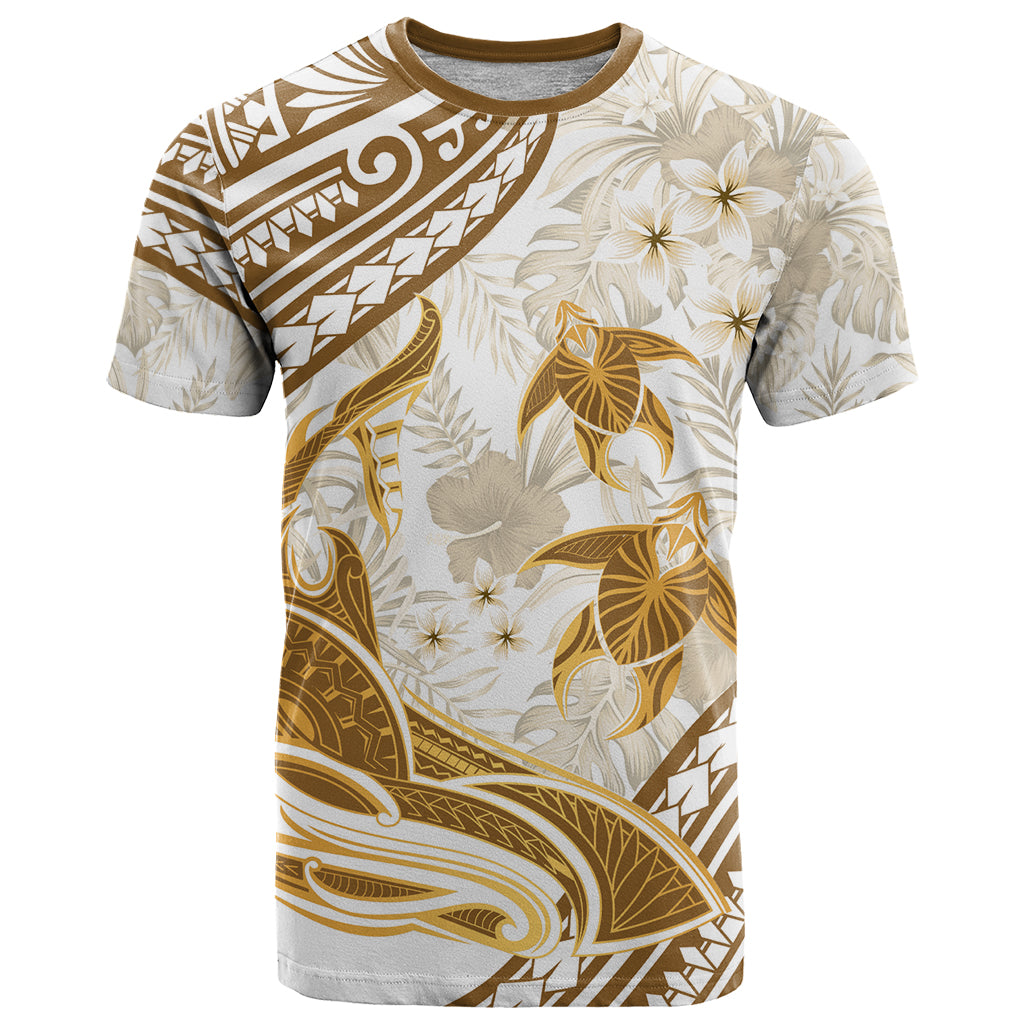 Gold Polynesia T Shirt Polynesian Turtle Shark Tattoo Tropical Vintage LT14 Gold - Polynesian Pride