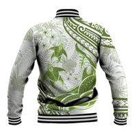 Lime Green Polynesia Baseball Jacket Polynesian Turtle Shark Tattoo Tropical Vintage LT14 - Polynesian Pride