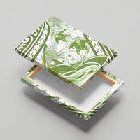 Lime Green Polynesia Canvas Wall Art Polynesian Turtle Shark Tattoo Tropical Vintage