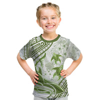 Lime Green Polynesia Kid T Shirt Polynesian Turtle Shark Tattoo Tropical Vintage LT14 Lime Green - Polynesian Pride