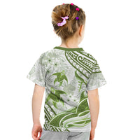 Lime Green Polynesia Kid T Shirt Polynesian Turtle Shark Tattoo Tropical Vintage LT14 - Polynesian Pride