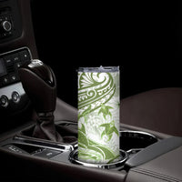 Lime Green Polynesia Skinny Tumbler Polynesian Turtle Shark Tattoo Tropical Vintage LT14 - Polynesian Pride