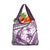 Purple Polynesia Grocery Bag Polynesian Turtle Shark Tattoo Tropical Vintage