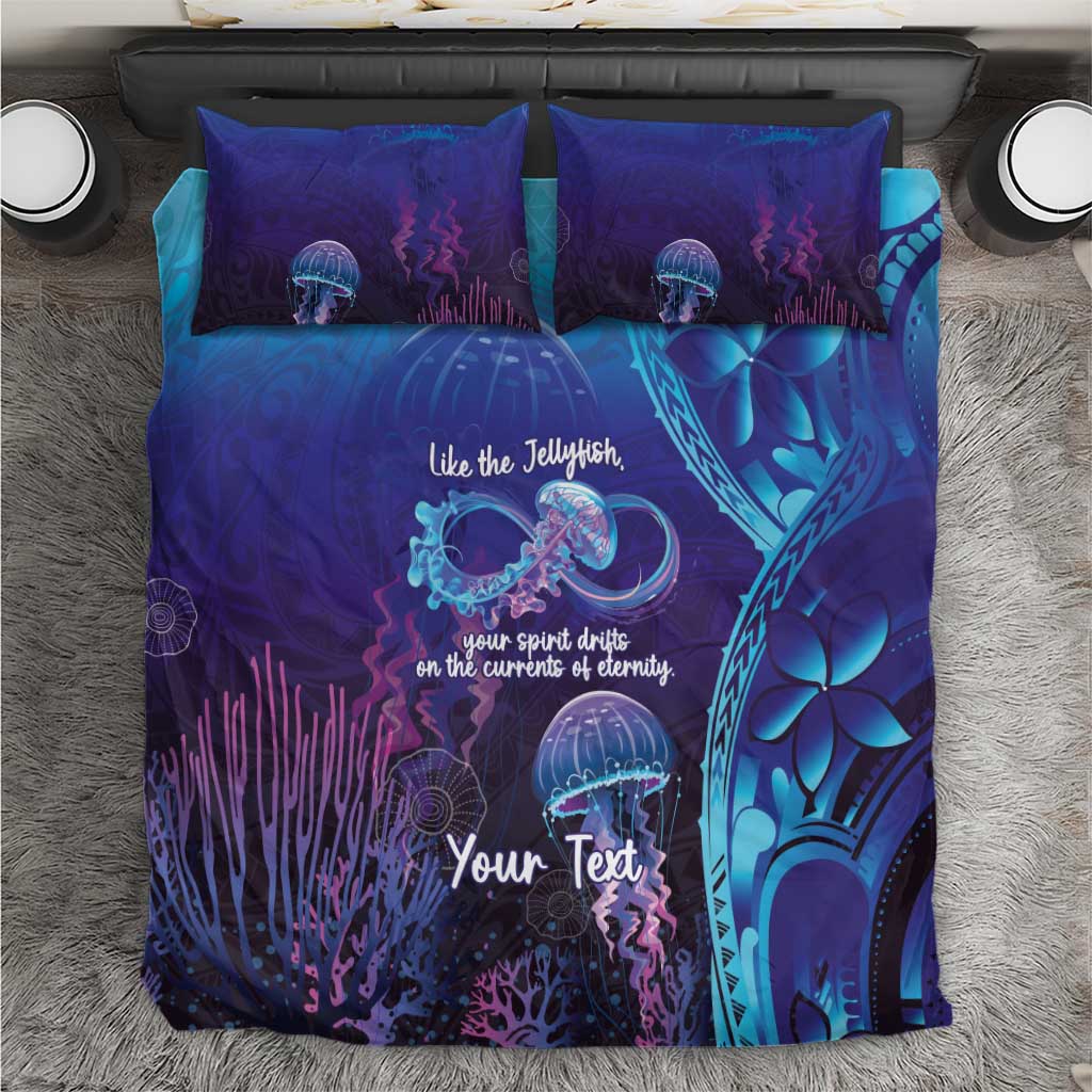 Polynesia Jellyfish Memorial Personalised Bedding Set Infinity Jellies Polynesian Pattern