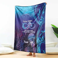 Polynesia Jellyfish Memorial Personalised Blanket Infinity Jellies Polynesian Pattern