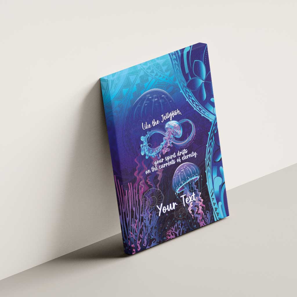 Polynesia Jellyfish Memorial Personalised Canvas Wall Art Infinity Jellies Polynesian Pattern