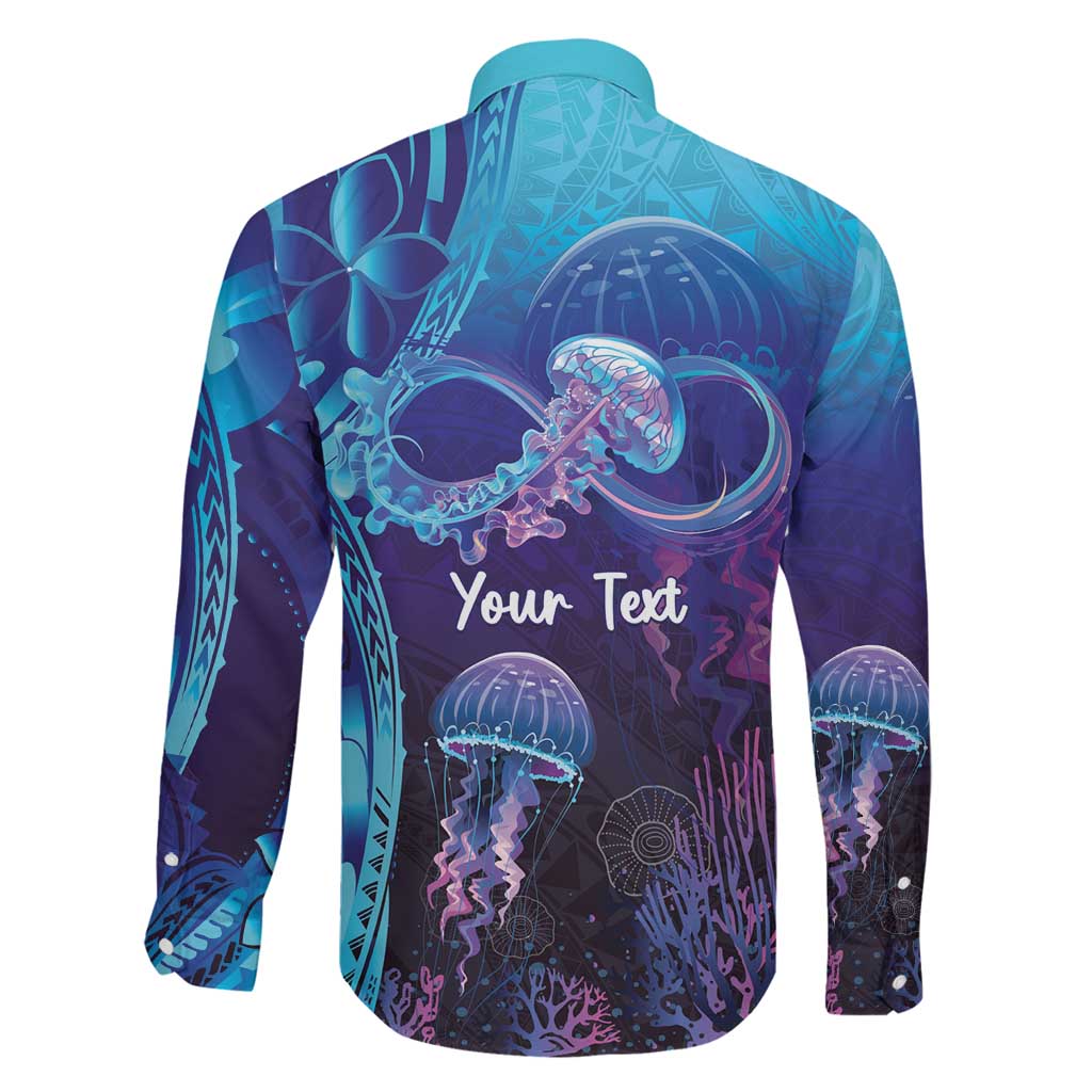 Polynesia Jellyfish Memorial Personalised Family Matching Mermaid Dress and Hawaiian Shirt Infinity Jellies Polynesian Pattern
