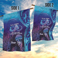 Polynesia Jellyfish Memorial Personalised Garden Flag Infinity Jellies Polynesian Pattern