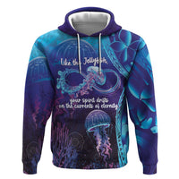 Polynesia Jellyfish Memorial Personalised Hoodie Infinity Jellies Polynesian Pattern