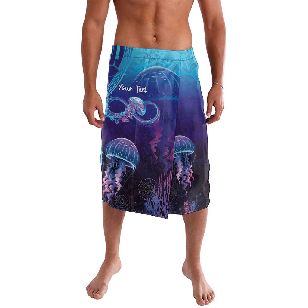 Polynesia Jellyfish Memorial Personalised Lavalava Infinity Jellies Polynesian Pattern
