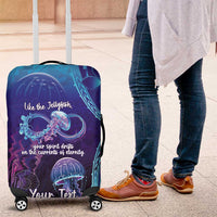 Polynesia Jellyfish Memorial Personalised Luggage Cover Infinity Jellies Polynesian Pattern