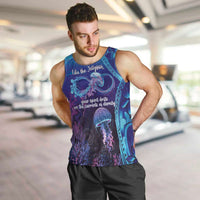 Polynesia Jellyfish Memorial Personalised Men Tank Top Infinity Jellies Polynesian Pattern