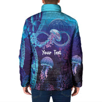 Polynesia Jellyfish Memorial Personalised Padded Jacket Infinity Jellies Polynesian Pattern